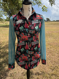 Retro Cowgirl Button Up